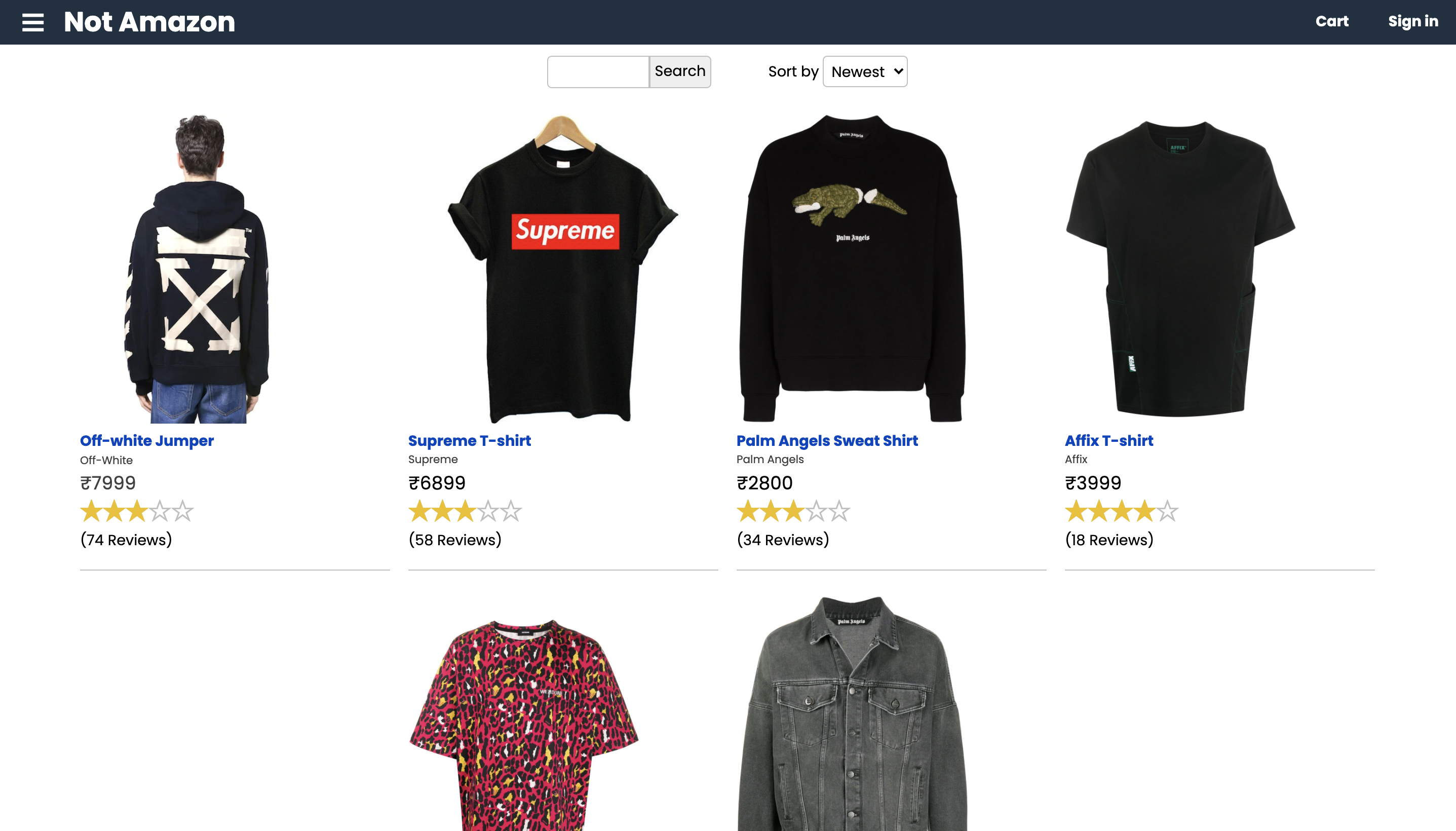 Not Amazon. (Completed)